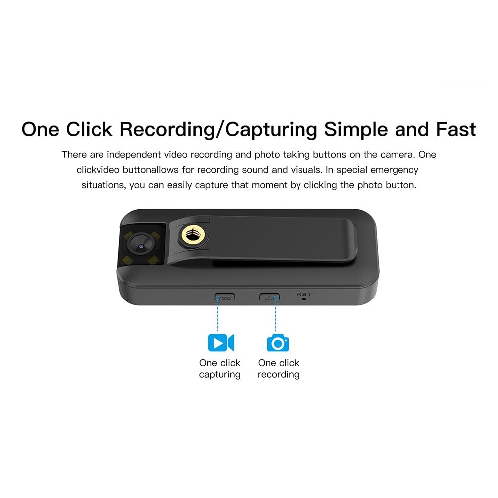 4G für Körperkamera, 4K HD Nachtsicht, 180° Flip-Objektiv, 115° Weitwinkel, Bewegungserkennung, Fernüberwachung per App, 1500 mAh tragbarer Recorder für Auto-Sicherheit