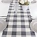 ARKSU Buffalo Plaid Table Runner 12X72inch,Gray and White Check Table Runner for Christmas,Thanksgiving Decor