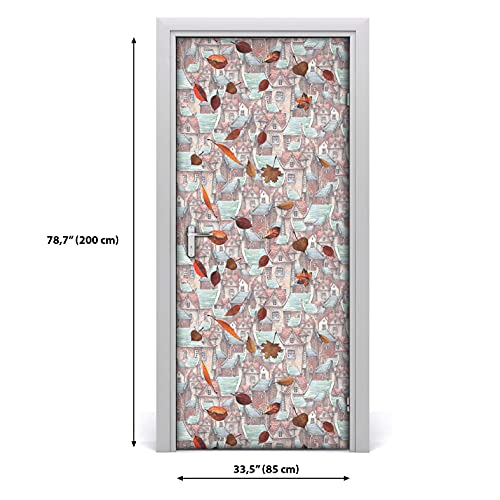 Papier peint sur la porte étiquette imperméable et lavable 85x200cm Coloray