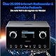 MEDION P85444 2.1 Internetradio mit Subwoofer (DAB+, UKW Radio, Spotify Connect, WLAN, Bluetooth, Streaming, Equalizer, Farbdisplay, USB, AUX, Wecker, Schlummerfunktion, Sleep Timer) schwarz