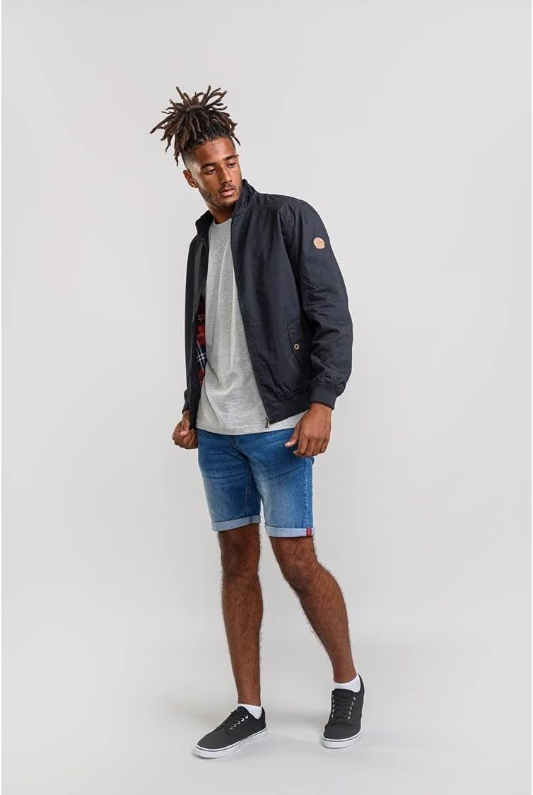 D555 Men's Harrington Jacket in Cotton (Windsor) in Black, 8XL, Black, XXXXXXXXL, Black, 8X-Large