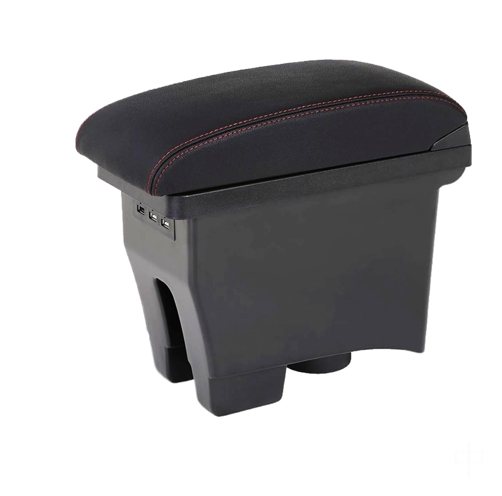 GTDTKGANAK Storage Box For Vw For Polo Mk5 6R For Vento 2012-2018 Center Console Armrest Storage For Box(B1 Black Corium)