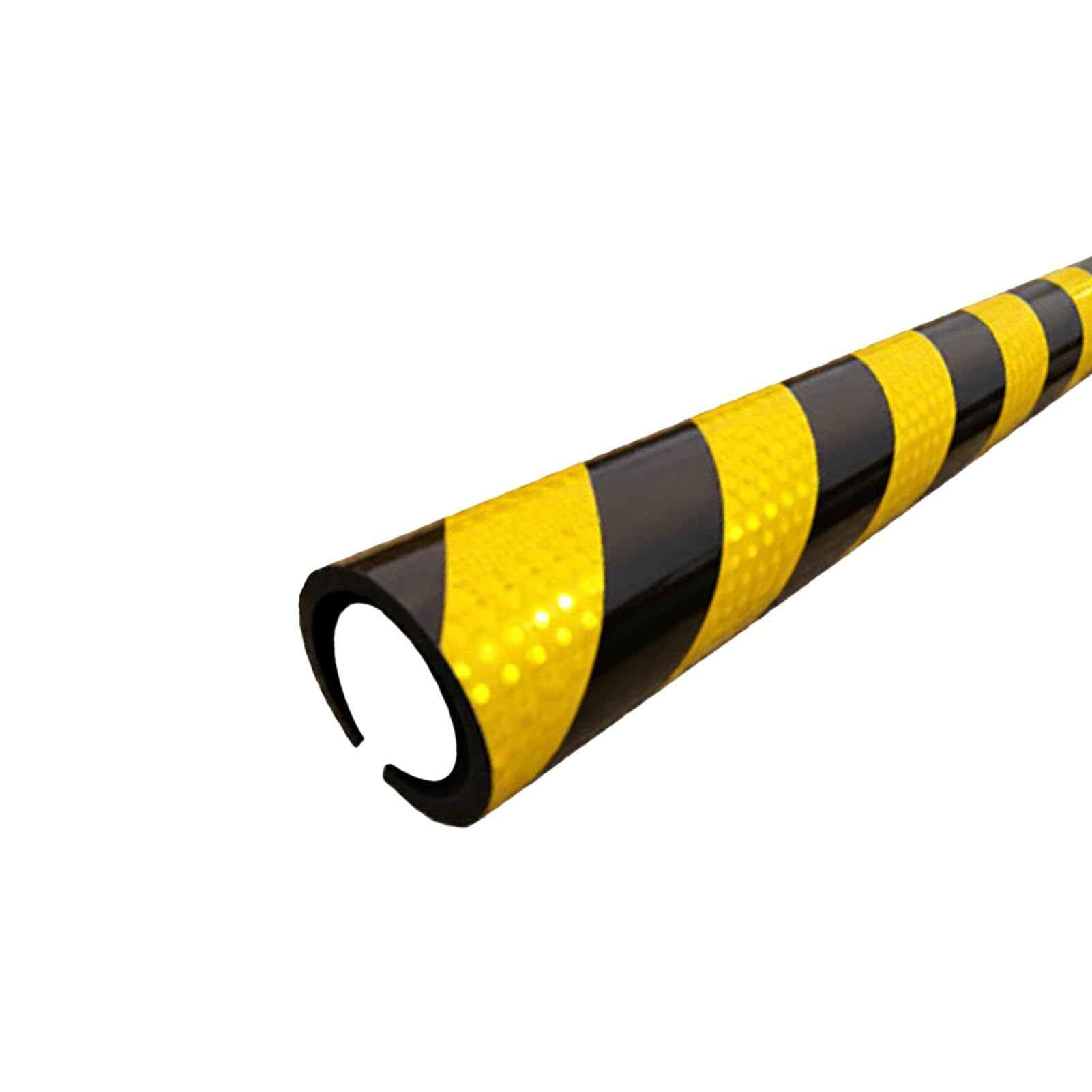 Tiras protectoras de bordes de espuma, acolchado autoadhesivo de seguridad, protectores de esquina de pared reflectantes industriales amarillos y negros, 39 pulgadas, paquete de 5