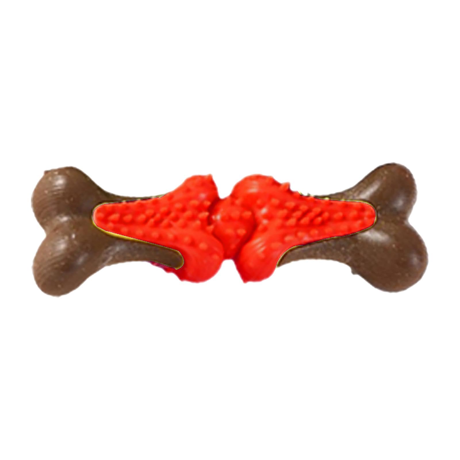 Jouet à mâcher résistant couleur rouge pour jeune chiot