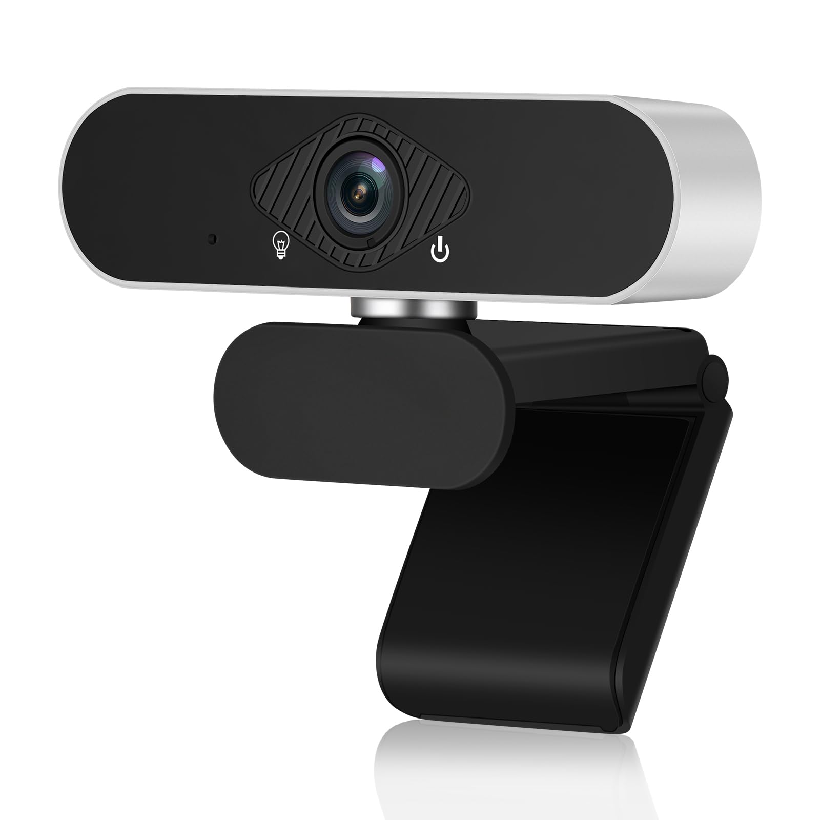 1080p Full HD Webcam with Microphone, Noise-Reducing, Plug and Play PC USB Web Camera for Video Calling, Recording, Online Study, Conference and Gaming with Rotatable Clip