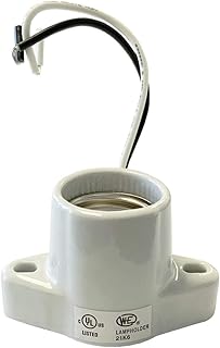 Surface Mount Medium Base Porcelain Socket Leads 6