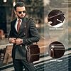 BAIGIO Men's Leather Shoulder Bag Travel Crossbody Casual Vintage Bag Sling Bag for Travel Work Business Coffee #5
