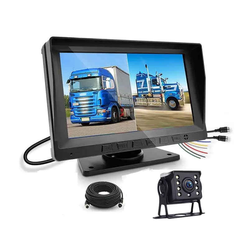 Justrack MDVR Monitor with LED Cameras | 7-Inch & 10-Inch Display | 2 & 4 Channel Mobile DVR with Recording & Playback for Car, Truck, Bus & Commercial Vehicles (JT-MMD01-7-LED-1)-picture-12
