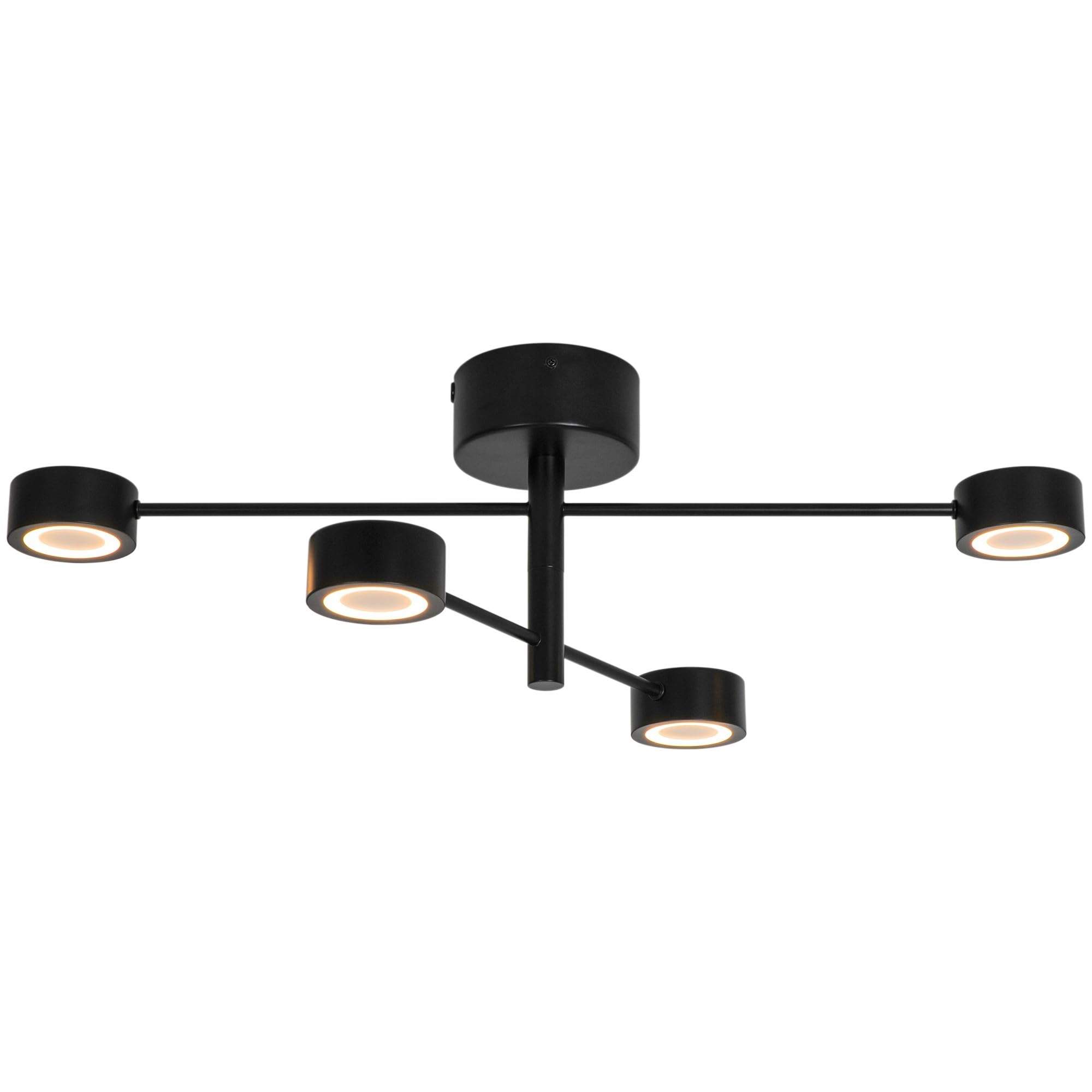 Nordlux Led Ceiling Light Clyde Flex, 4-Bulb, 2 Struts, Black