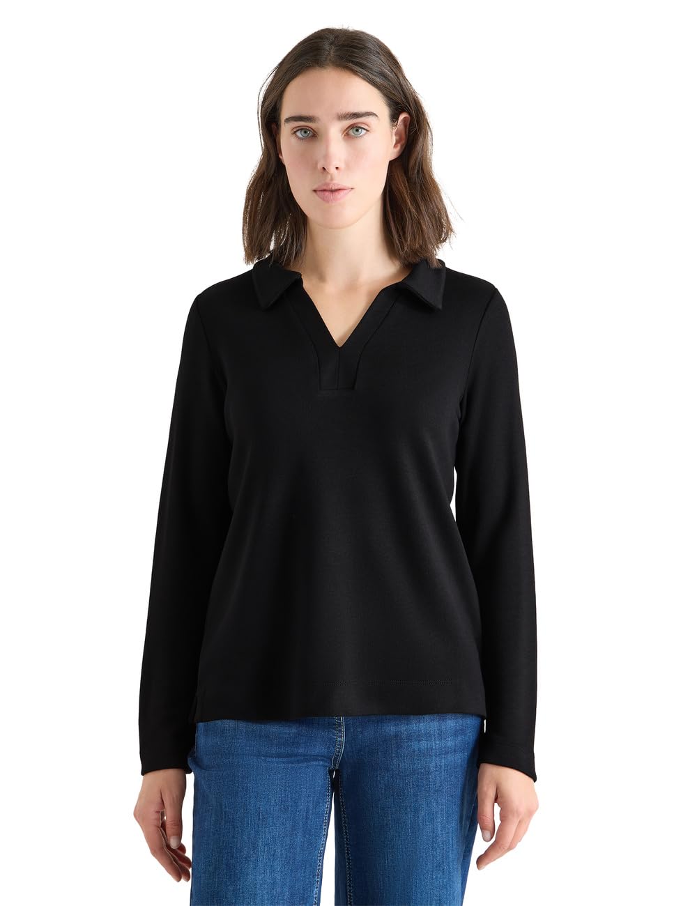 Cecil Damen Strick-Look Poloshirt