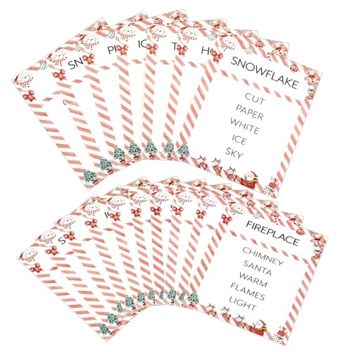 90 Pcs Christmas Taboo Game Words Family Christmas Classic Party ...