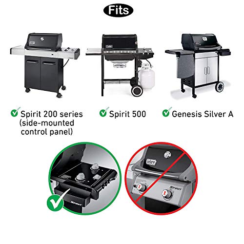 Qulimetal 7535 21.5 Inch Flavor Bars For Weber Spirit 200 Series, E-210 S-210 With Side Control Knob, Genesis Silver A, Spirit 500 Gas Grills, 17Ga, Stainless Steel #TOP2