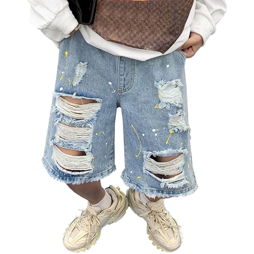 Shorts vaqueros rasgados para hombre 4X-Large miniatura 1