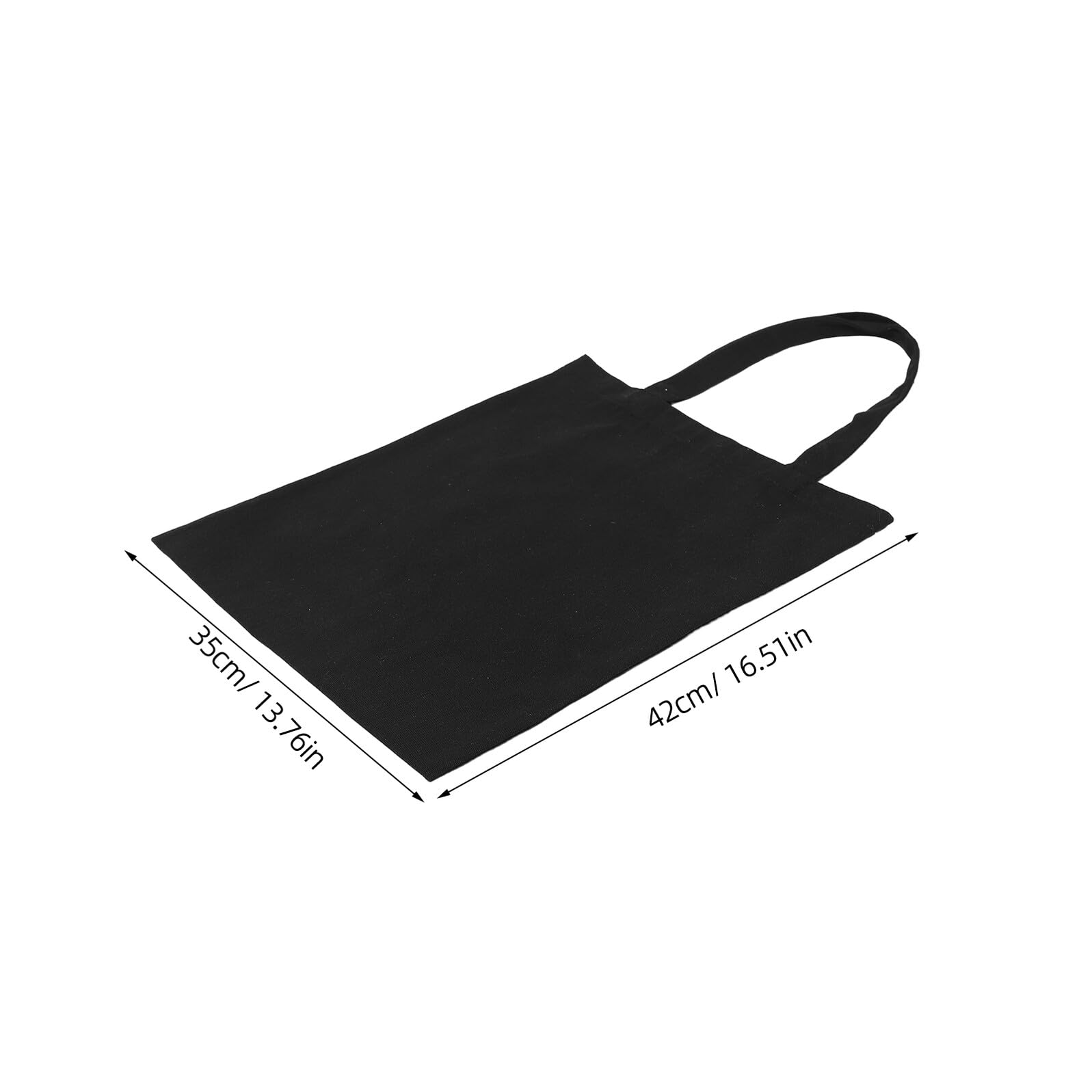 Gadpiparty 8 Borse di Tela Riutilizzabili Vuote Nere 35X42 CM Manici Robusti Borse Multiuso per Spesa Fai da Te e Trasferimento Termico per Mercato e Scuola