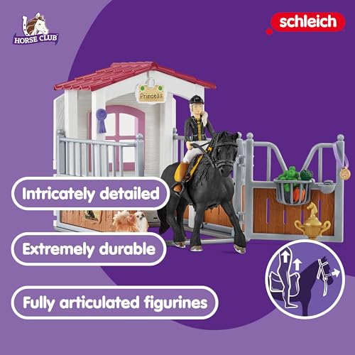 SCHLEICH Horse Club, 26 PC Tori and Princess Horse Toy Stall Playset with Dog Figurine and Accessories, Realistic - Image 3