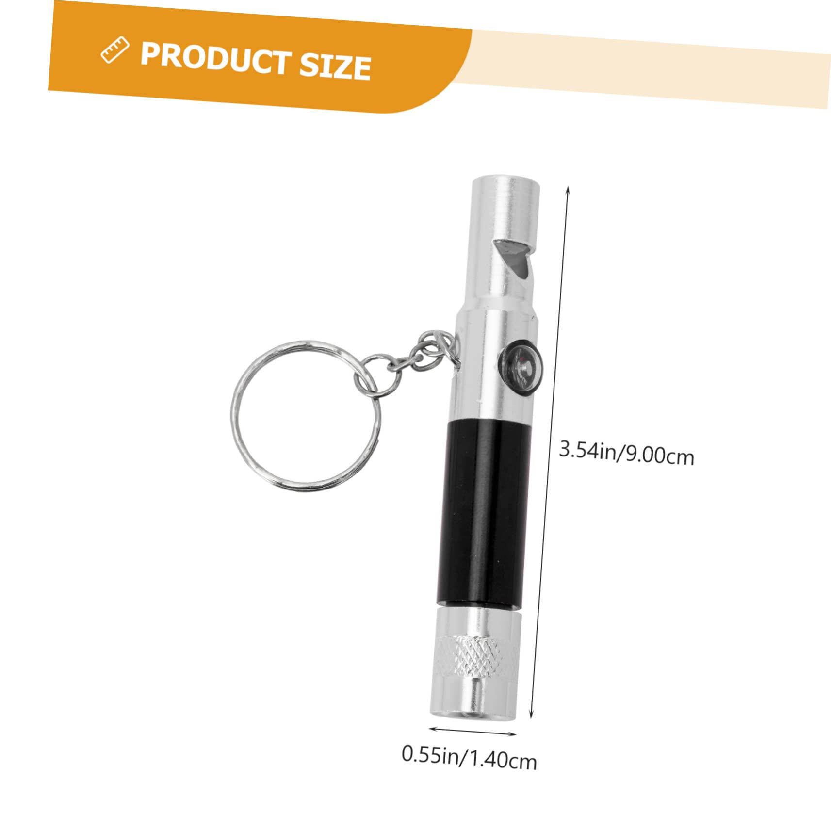 Abaodam 2Pcs Survival Whistles with Compass Flashlight Emergency Whistles for Hiking Camping Outdoor Activities Compact Keychain Gadgets for Men Durable Lightweight
