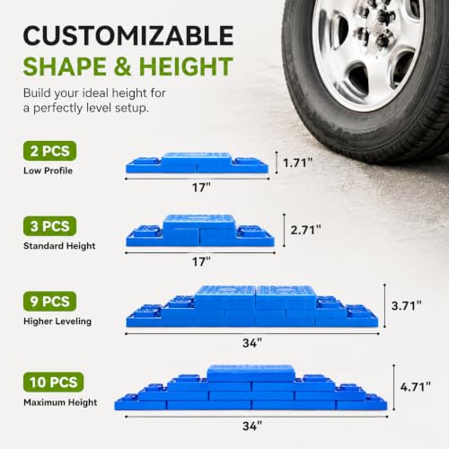 RVMATE 12 Pack RV Leveling Blocks
