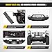 Nilight Front Bumper w/Winch Plate Compatible for 2018-2024 Jeep Wrangler JL with 72W LED light bar 2 x 18W LED Work Light Pod License plate bracket