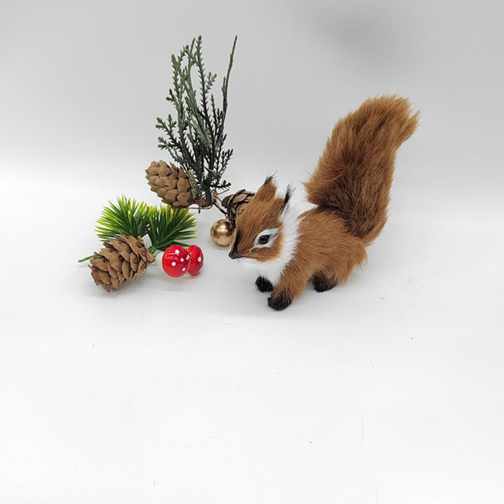 Happyyami Squirrel Ornament 4.72In Realistic Garden Animal Decor Outdoor Simulation Figurine for Home Landscape Accent - Image 3