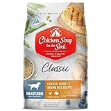 Chicken Soup for the Soul All Natural Premium Senior/Mature Dry Dog Food, Real Meat First Ingredient, No By-Products, Supports Joint Health and Mobility, Chicken, Turkey & Brown Rice, 28lb