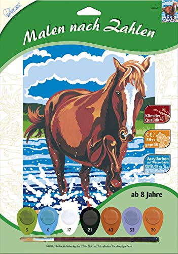Mammut Spiel & Geschenk Paint By Numbers Cavallo In Acqua 22.8 X 30.4 Cm
