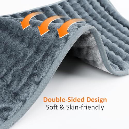 Image of Heating pad for Back /Shoulder /Neck /Abdomen, Heating Pads with 6 Fast Heating Settings, Auto-Off, Machine Wash, Birthday Gifts for Women Mom Men Dad, Extra Large 12 inchx24 inch, Iron
