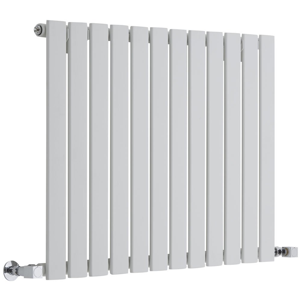Milano Alpha White Horizontal Single Flat Panel Radiator - 635mm x 840mm
