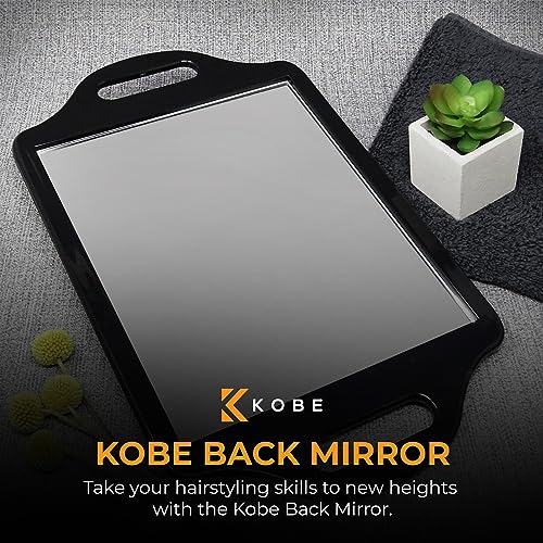 Kobe Regent Street - Professional Hairdresser's Two-Handled Salon Back held Mirror, ideal for home or salon use, lightweight and easy to hold and store, Ideal hand held mirror. - Image 5