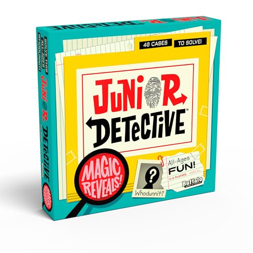 Buffalo Games - Junior Detective - Misterio de noche de juego familiar - Múltiples archivos de casos para juegos variados - A partir de 8 años