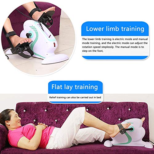 Image of Electric Mini Exercise Bike /Pedal Exerciser with Adjustable Seat and Resistance Post-Surgery Rehabilitation Pedal Trainer with LCD Display Monitor Reads Speed Distance Time (F) (G)