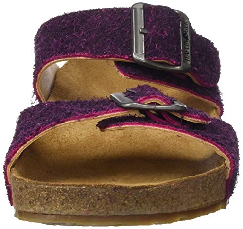Image of HAFLINGER Andrea Elegant Leather Sandals with Rubber Sole and Cork Latex Footbed Unisex