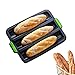 Baguette Backblech, Brötchen Backform, Silikon Antihaft Backblech,Brotbackformen, Baguette Backblech, Baguettepfanne, Silikon Baguette Backblech, Brotbackblech, Baguetteform Silikon,Laib Backform