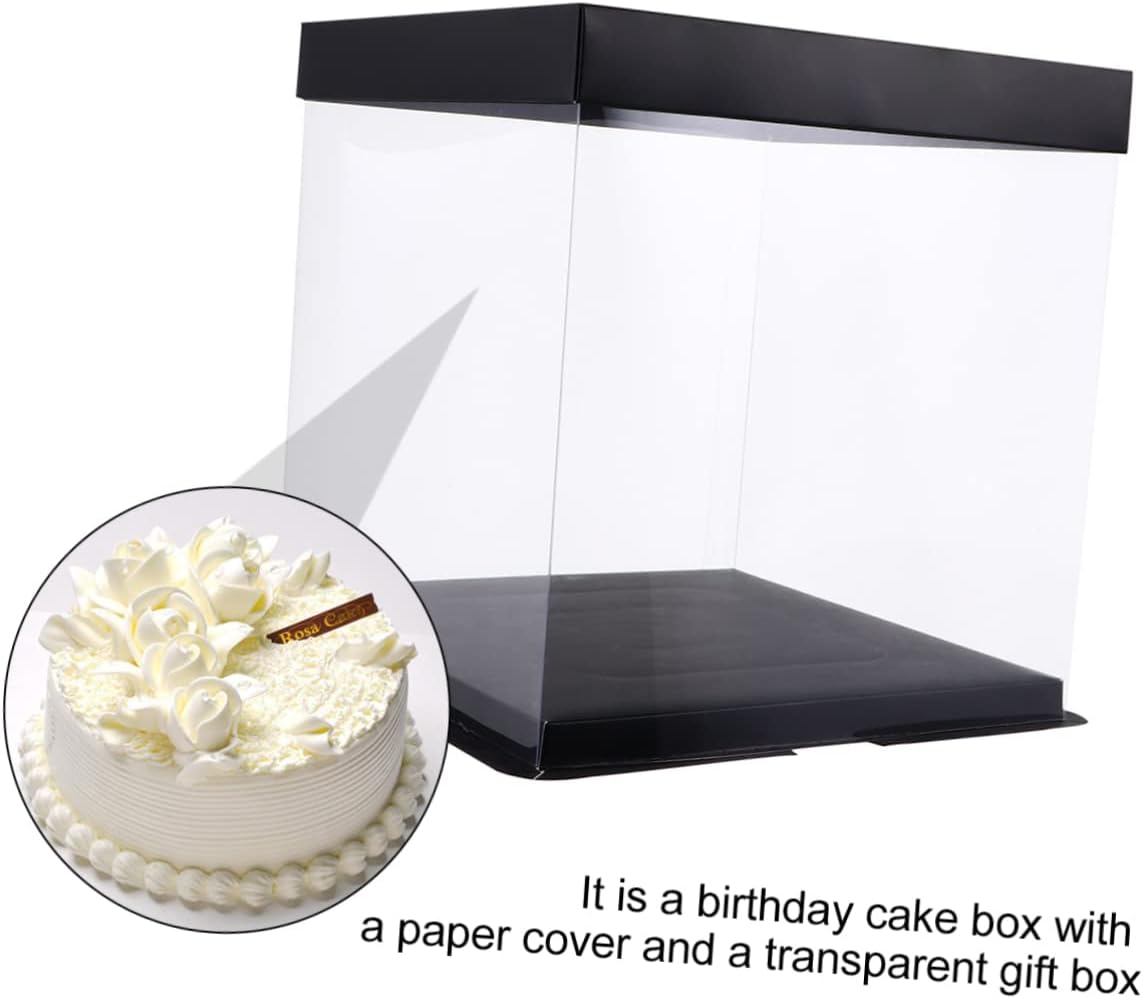 Gogogmee Double Layer Cake Box Small Cake Boxes for Happy Birthday Supplies Color