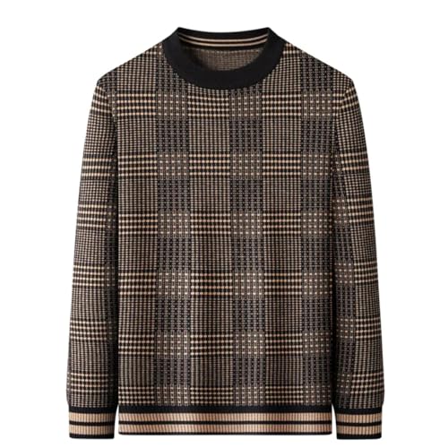 Classic O-Neck Jacquard Men's Jumper Autumn and Winter Fashion Business Casual Wool Knitwear Sweater3