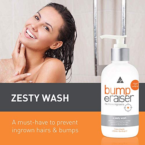 Bump Eraiser Zesty Wash 250 ml for Body and Face Ingrown Hair Treatment Razor Bumps, Razor Burns and Hair Growth Prevention - Image 3