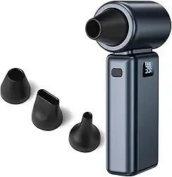 Mini Soprador Elétrico Portátil Turbo 130000 RPM Sem Fio Recarregável Potente Com 3 Velocidades Multiuso Para Limpeza De Eletrônicos, Infláveis, Uso Doméstic