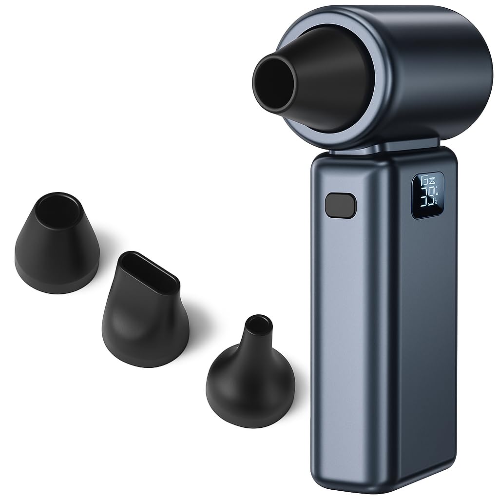 Mini Soprador Elétrico Portátil Turbo 130000 RPM Sem Fio Recarregável Potente Com 3 Velocidades Multiuso Para Limpeza De Eletrônicos, Infláveis, Uso Doméstic