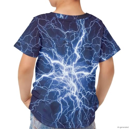 Image of WELLFLYHOM Kids Tshirts Girls Boys Short Sleeve Crewneck Tees Shirts Casual Sport Pullover Tops Size 3-16 Years