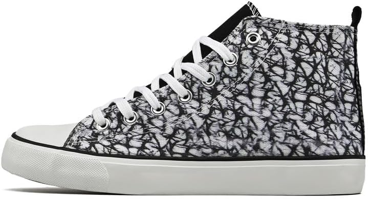 rosyclo Women's High Top Canvas Sneakers Fashion Lace-up Classic Casual Walking Shoes - Image 2