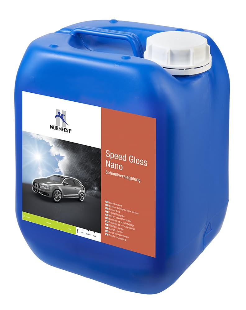 Normfest Speed Gloss Nano – Schnellversiegelung mit Carnaubawachs, verleiht brillanten Tiefenglanz & langanhaltenden Lackschutz, wasserlos anwendbar, silikon- & lösungsmittelfrei – 5 Liter