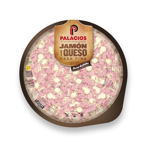PIZZA MASA FINA PALACIOS JAMÓN Y QUESO 405GR