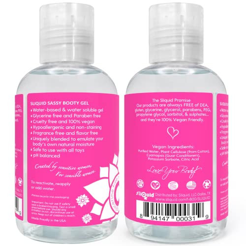 Sliquid Sassy Water-Based Lube - Thick, Long-Lasting Gel, Natural Lube For Women/Men/Couples, Unscented, 4.2 Fl Oz #TOP1