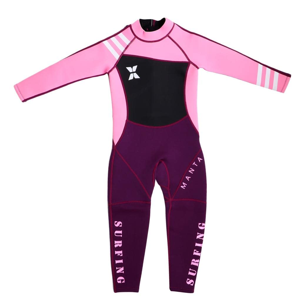 Traje de baño de neopreno de manga larga para niños, traje de baño cómodo