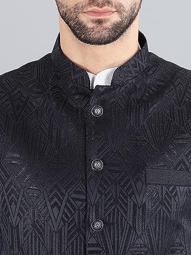 Image of Uri and MacKenzie Men's Silk Blend Kurta Pajama with Designer Ethnic Nehru Jacket /Modi Jacket