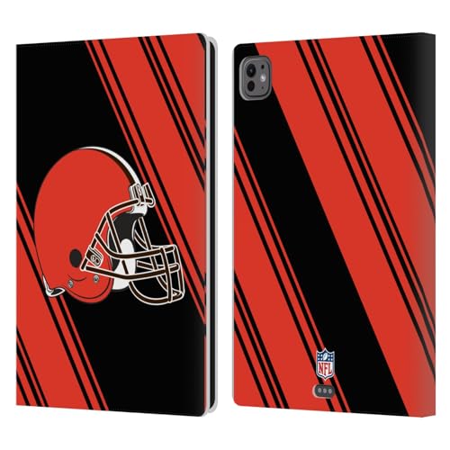Protection Cuir iPad Pro 11 2024 Head Case Designs Rayures NFL Cleveland Browns
