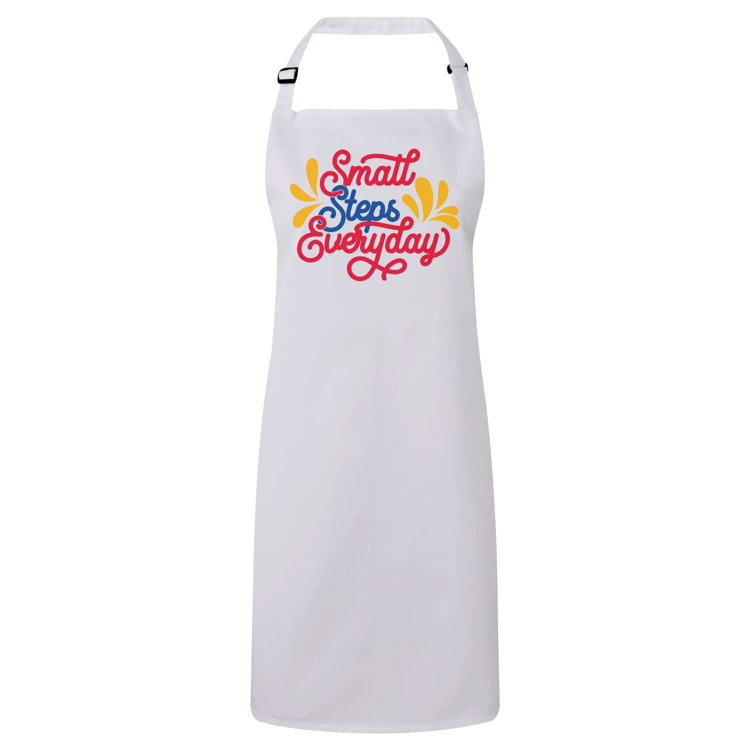 Tablier cuisine blanc coton premium typographie message motivation cadeau original - 4