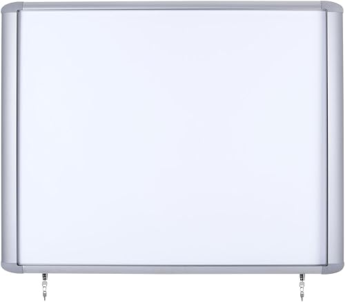Miniatura 10 de MasterVision Tablero cerrado resistente al agua, superficie magnética de borrado en seco, 30 x 26,5 pulgadas con marco de aluminio