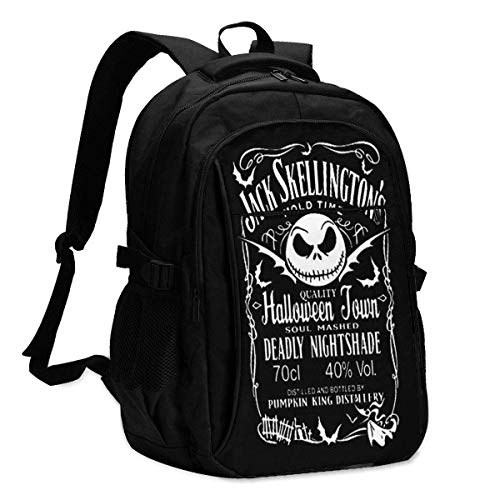 Mochila Personalizada con Puerto de Cargador USB Pesadilla Antes de Navidad Pumkin King