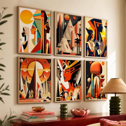 Image of kotart Premium Digital Paintings with Frame for Home Decoration - Painting for Living Room Bedroom Office Room Decor - Painting for Wall Decoration - Pack of 6 (Art 5, 13x17 inch)