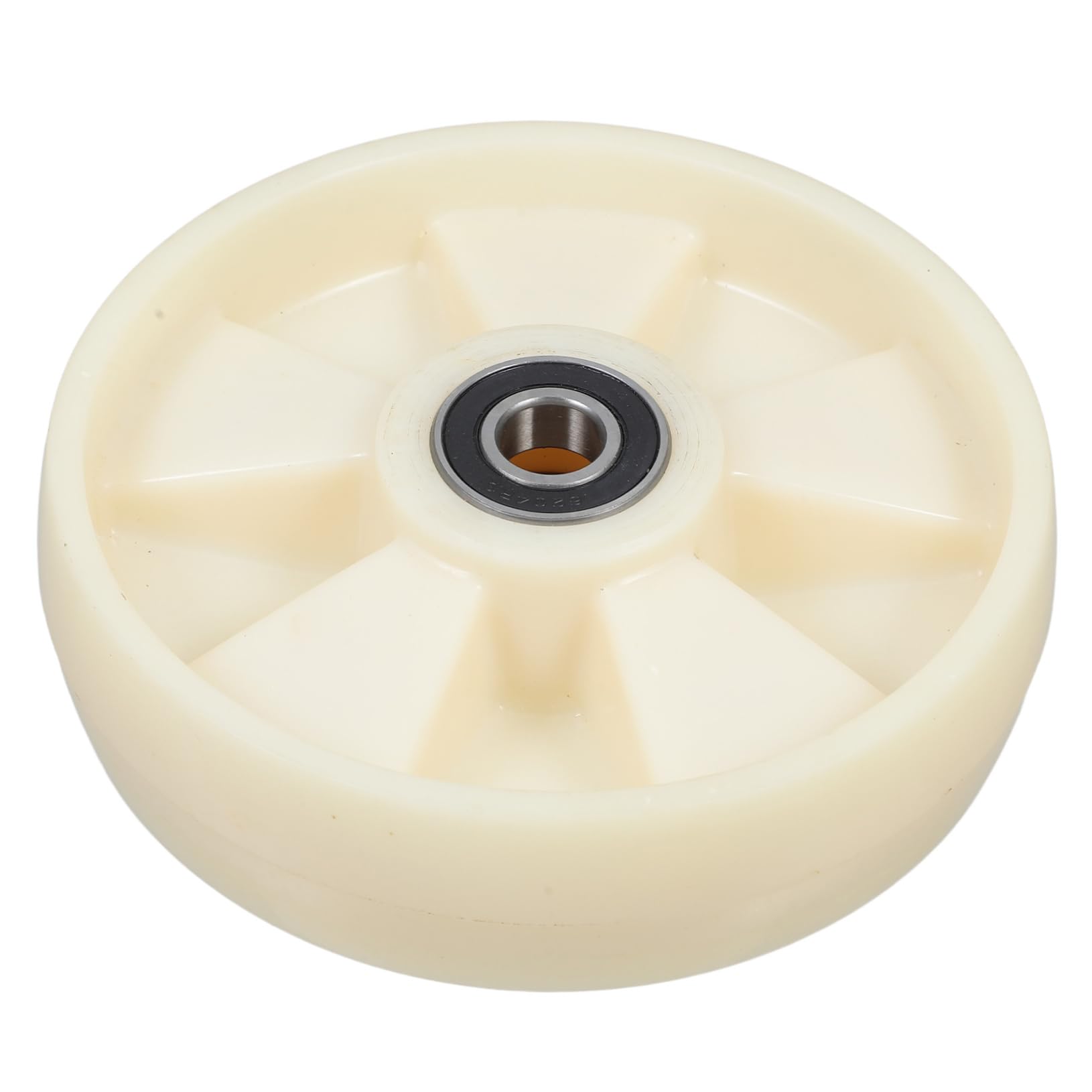 Holibanna Nylon Hubwagenrad 200x50 Mm mit Kugellager und 47mm Achse Verschleißfest für Logistikzentren und Supermärkte Beige Palettenwagen Ersatzrad